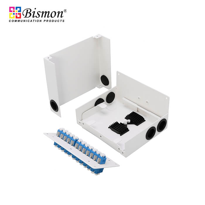DIN-Rail 24 Core Wall Box fiber optic with 12xLC Duplex Single-mode